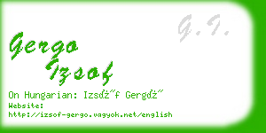 gergo izsof business card